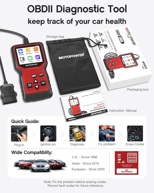 Thumbnail 5 de MOTOPOWER MP69033 Pro OBD2 Scanner with Battery Tester