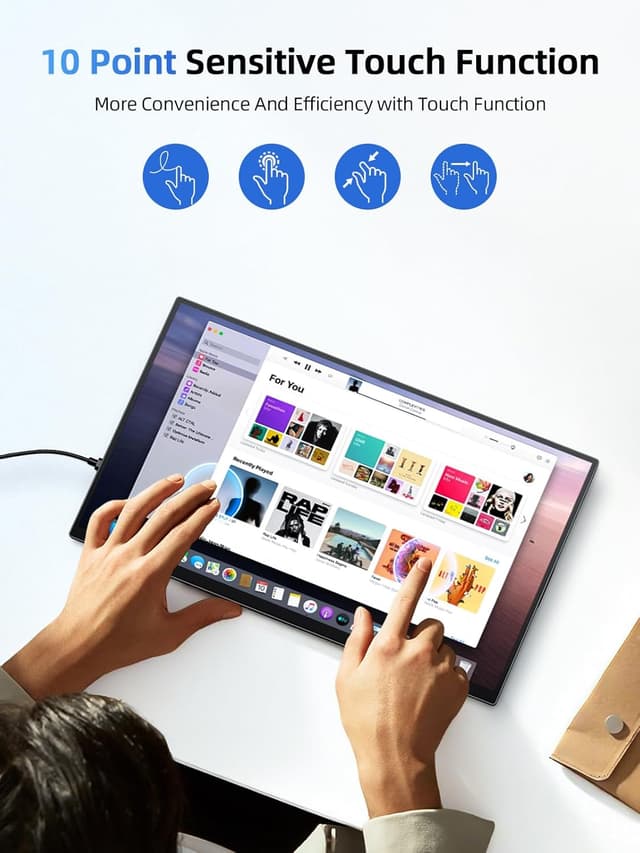 Detalle 2 de UPERFECT portable touchscreen monitor 15.6-inch