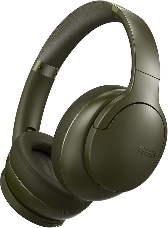 Detalle de DOQAUS Kabellose Bluetooth Over-Ear Kopfhörer mit Mikrofon, bis zu 90 Std., 3 EQ-Modi (Faltbar) – Grün
