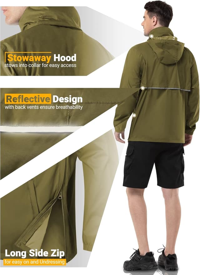 Detalle de Outdoor Ventures rain jacket 100% seam taped