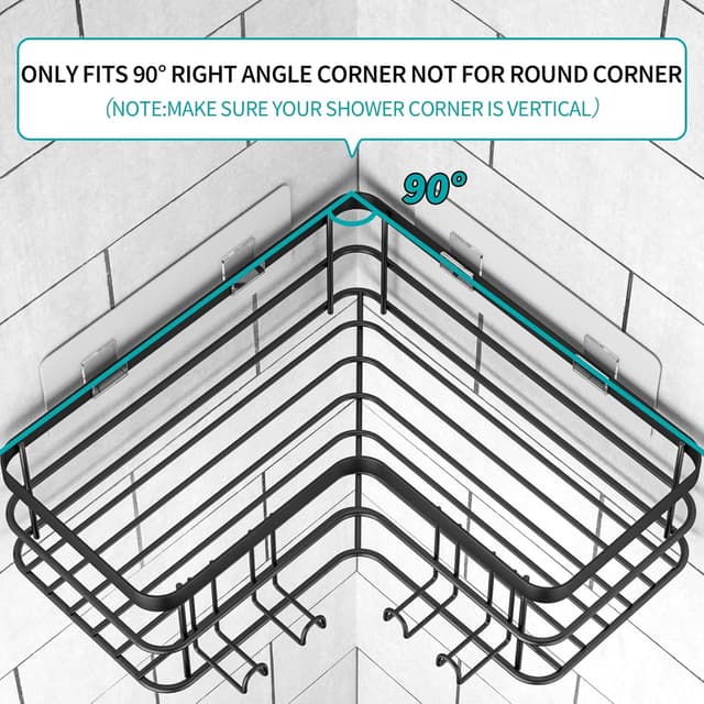 Detalle 1 de Yazoni Corner Shower Caddy 30 lb