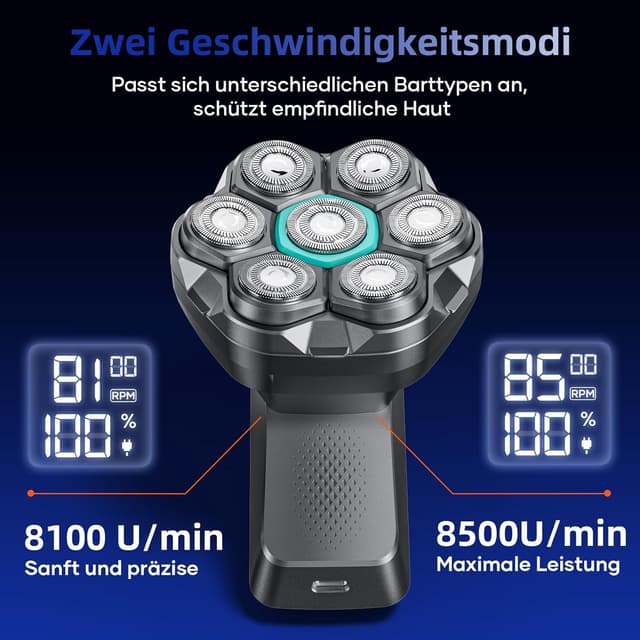 Detalle de Glatzenrasierer Herren 7D, 7.000? Köpfe