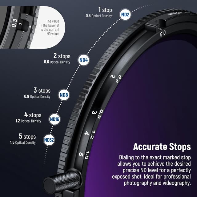 Thumbnail 5 de NEEWER 67mm True Colors Variable ND Filter