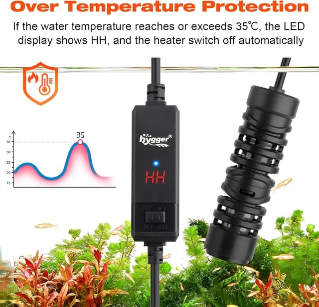 Thumbnail 3 de hygger 150W Submersible Aquarium Heater