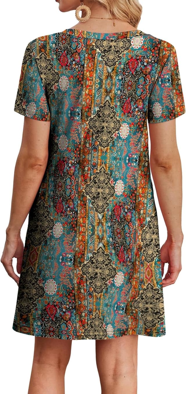 Detalle 2 de WIHOLL Dresses for Women T Shirt Dress S-4XL