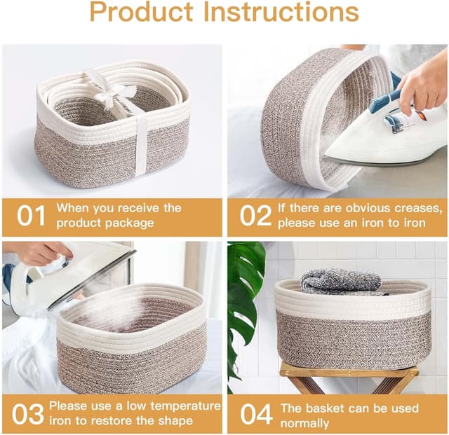 Thumbnail 6 de Cesto portaoggetti intrecciato set 4 pezzi