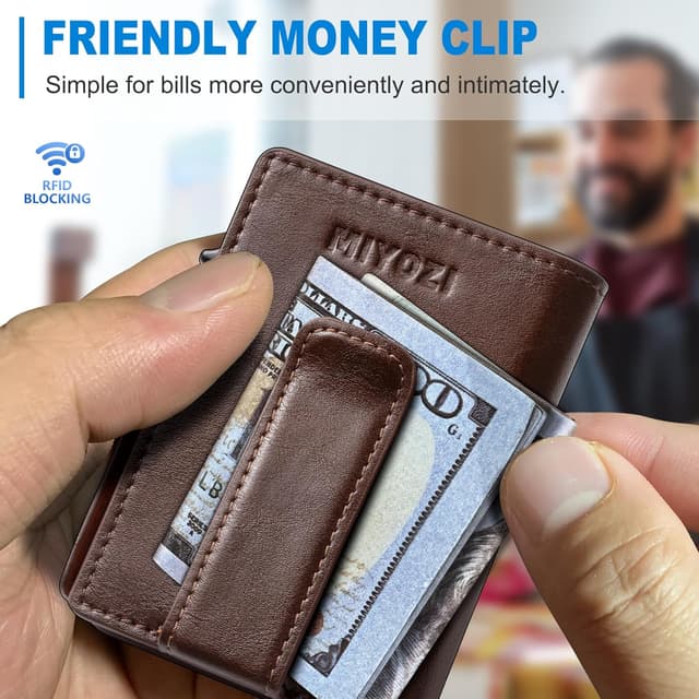 Thumbnail 5 de miyozi Men Wallet Slim RFID Front Pocket 3.9"