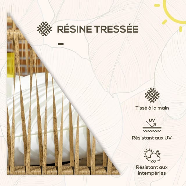 Thumbnail 2 de Outsunny Salon Jardin Extérieur 4 Pièces