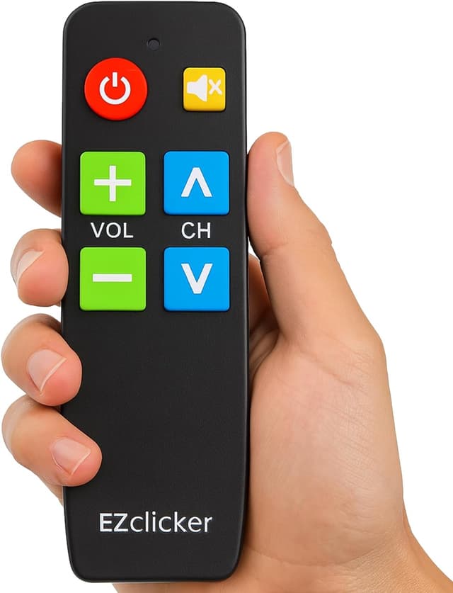 Detalle de EZClicker EZclicker TV Remote for Seniors (Big Button, Extra Simple) — Black