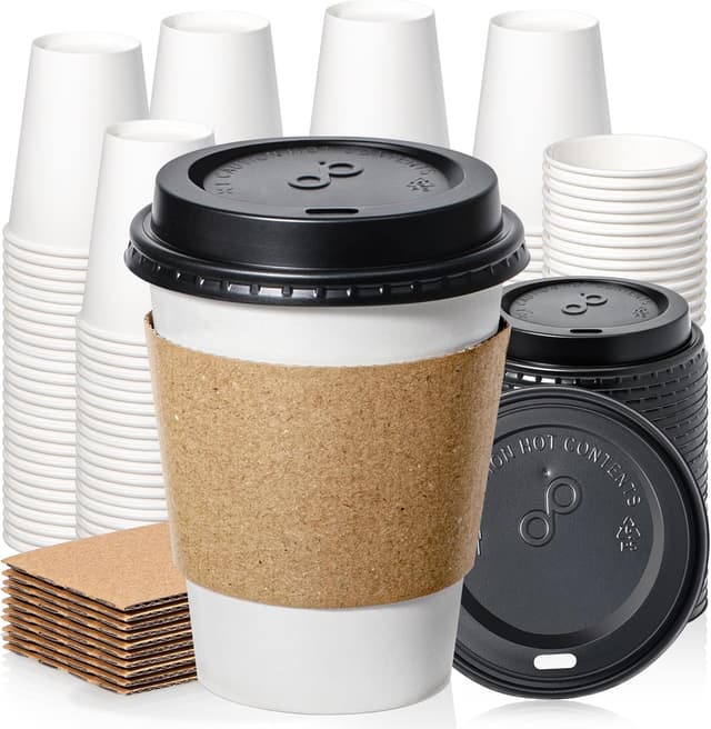 Imagen de Fit Meal Prep 8 oz Disposable Coffee Cups Pack en OfertitasTOP