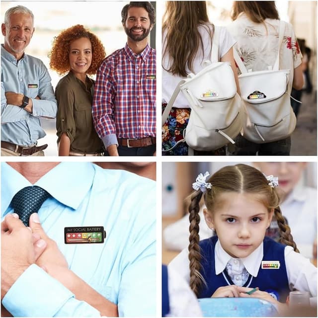 Detalle 2 de Fenglin-joy Social Battery Pin 4er Set