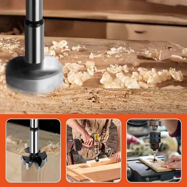 Thumbnail 6 de Foret Forstner Flintronic 35 mm à triple goujure pour bois (tige ronde 10 mm)