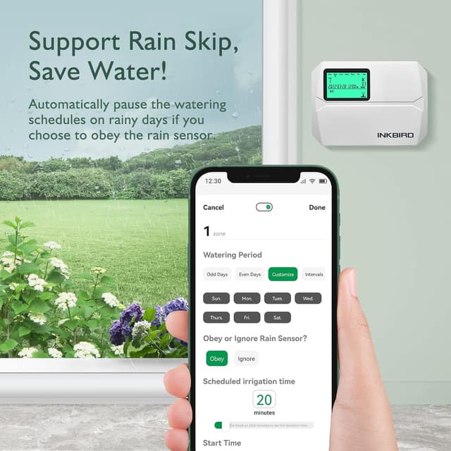 Detalle de Inkbird IIC-800 centralina irrigazione WiFi per 8 zone