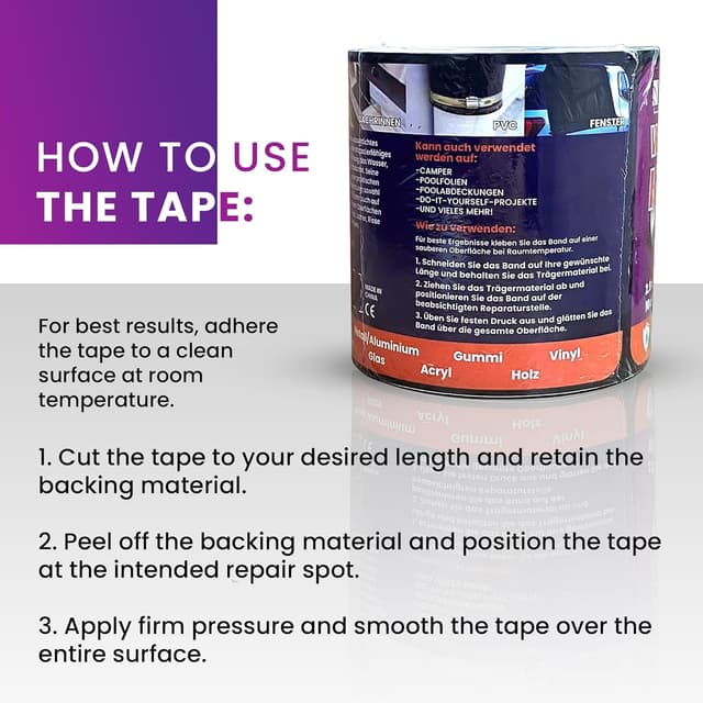 Thumbnail 3 de HOMIK Extrem Starkes Klebeband 10cm x 2,5m