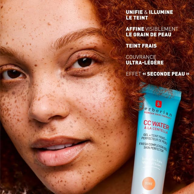 Thumbnail 4 de Erborian CC Water à la Centella Asiatica (Caramel) – crème teintée gel ultra-légère au fini naturel