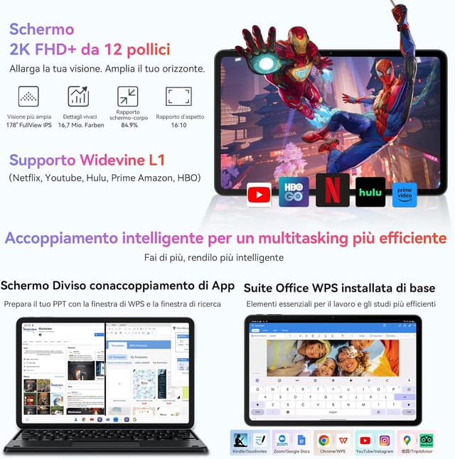 Thumbnail 3 de Blackview Mega2 Tablet 12 Pollici Android 15
