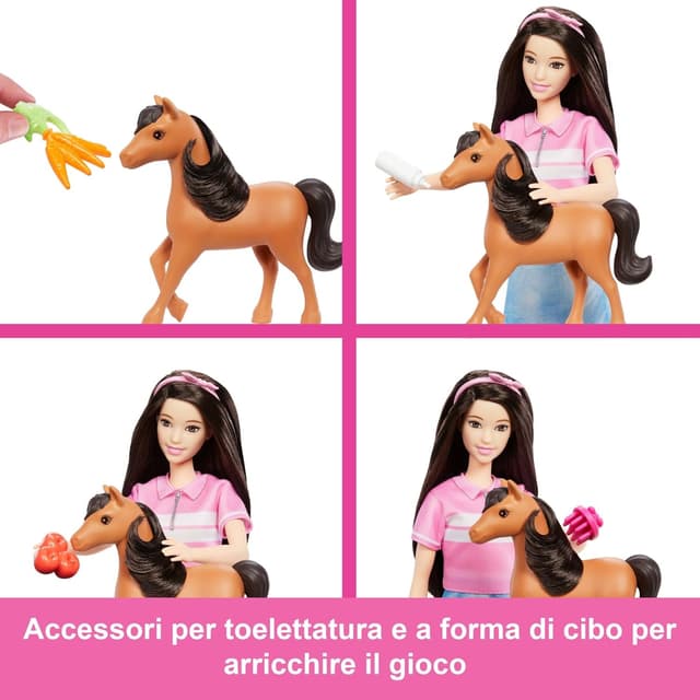Detalle 2 de Barbie HXJ40, playset fattoria con 10 accessori