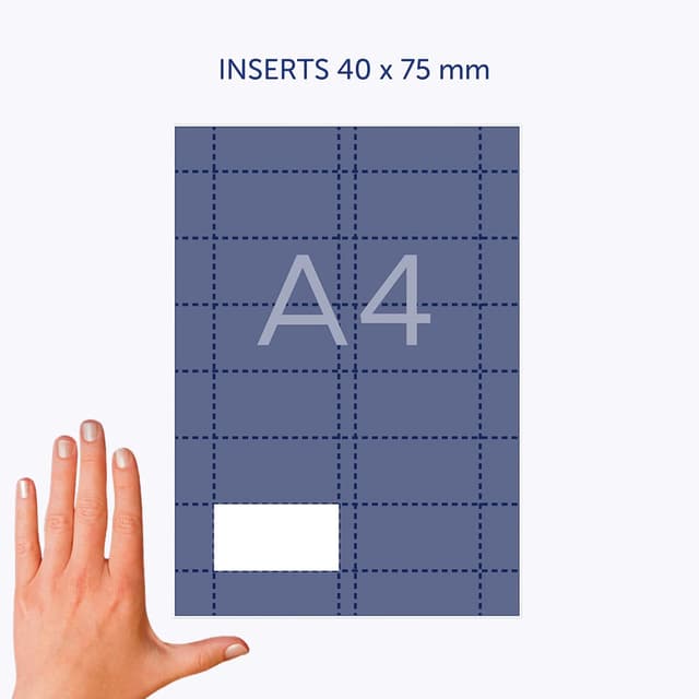 Detalle 1 de Inserts badges Avery 75 x 40 mm