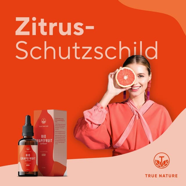Detalle de TRUE NATURE Bio Grapefruitkernextrakt Tropfen – 100 ml, 1440 mg Bioflavonoide je 100 ml