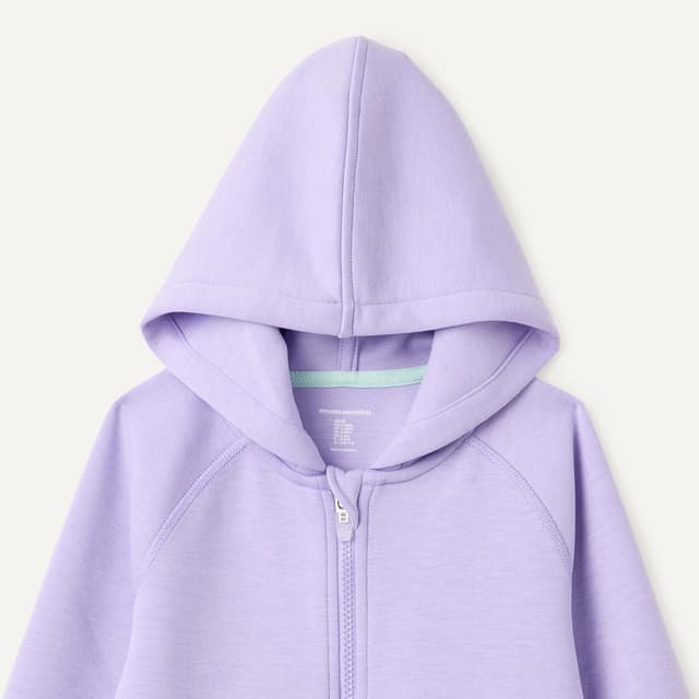 Detalle de Amazon Essentials Mädchen Hoodie mit atmungsaktivem Relaxed-Fit und durchgehendem Reißverschluss