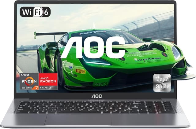 Detalle de AOC AX16 PRO (2025) : ordinateur portable gamer 16,1" FHD, Ryzen 7 5700U, 16 Go RAM et SSD 512 Go