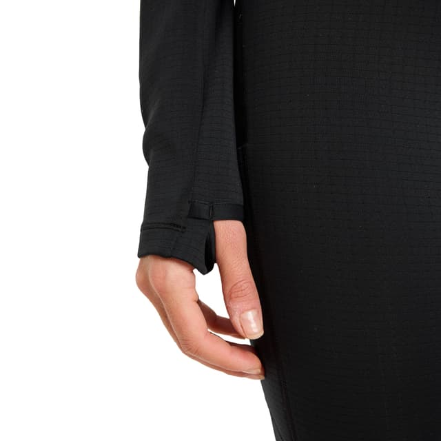 Detalle de Roxy Waves Of Warmth Tech Top: sudadera técnica de mujer con cuello alto y malla transpirable