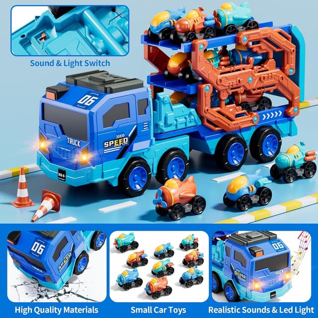 Thumbnail 4 de IHAHA 10-in-1 Foldable Space Truck carrier with 9 cars 🚚