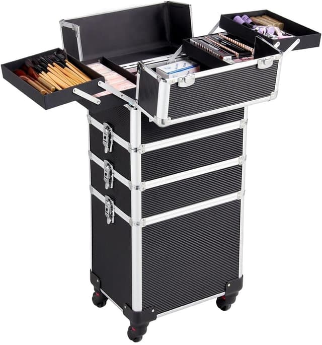 Thumbnail 5 de Yaheetech Maletín de Maquillaje Aluminio 4 en 1 🧳