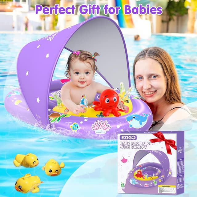 Thumbnail 6 de EZIGO Baby Pool Float UPF 50+ Canopy