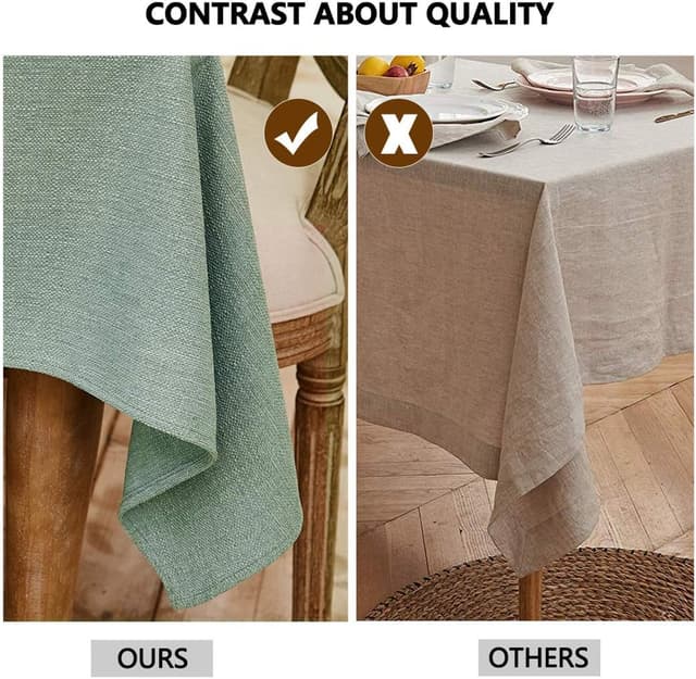 Detalle de WAITER TREE Mantel Antimanchas Efecto Lino 140x140 cm 🧾