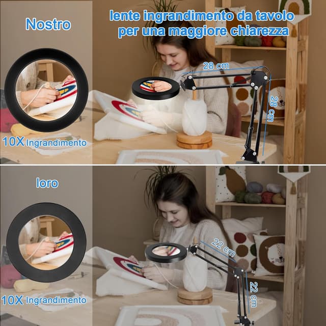 Detalle 2 de 10X Lupe mit Licht und Ständer
