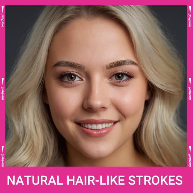 Detalle de iMethod Microblading Augenbrauenstift – Dual-Ended Eyebrow Pencil mit 4-Micro-Gabelspitzen und Pinselspitze