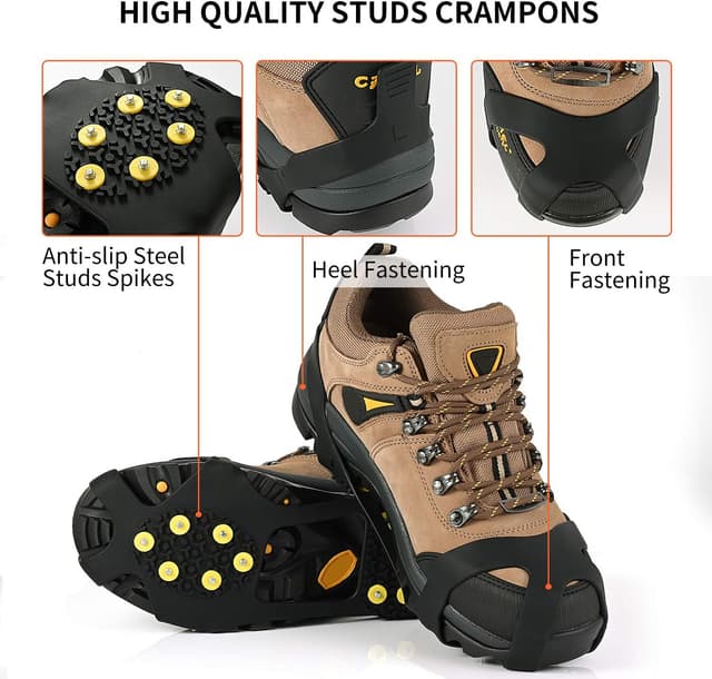 Thumbnail 1 de Ice Cleats Traction Grips with 10 Steel Studs