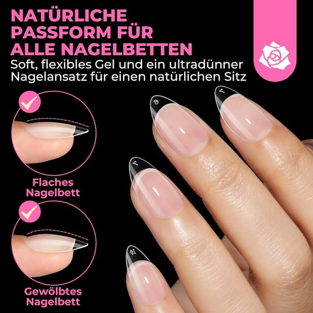 Detalle 2 de UNA GELLA Mandel-Nageltips, 504 Stück ⚙