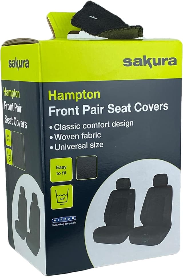 Detalle 2 de Sakura Hampton 1 par fundas asiento delantero negro