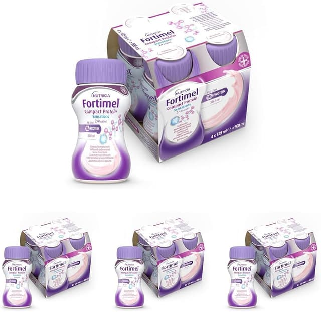 Detalle 2 de NUTRICIA Fortimel Compact Protein Sensation – Integratore ipercalorico e iperproteico da bere, 4x125 ml