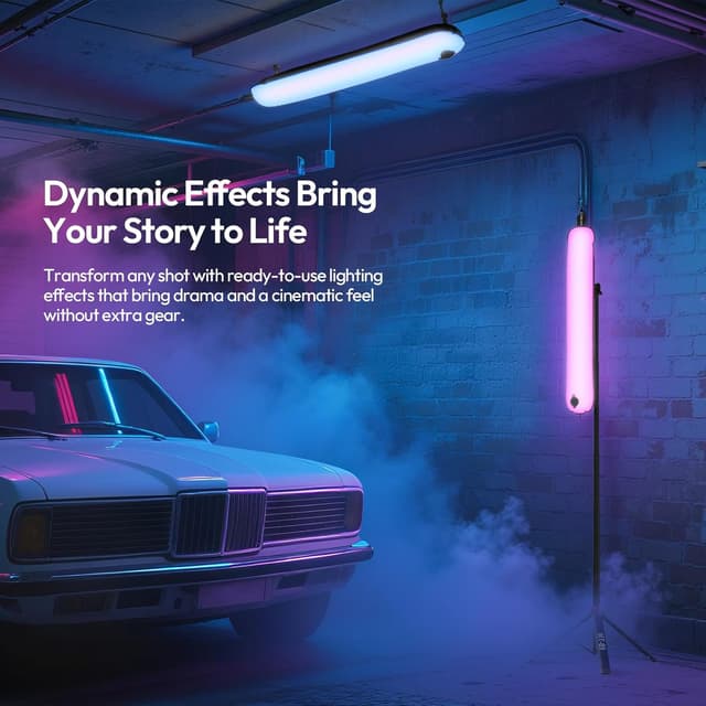 Thumbnail 1 de ULANZI UA20C Luftschlauchleuchte (20 W) – tragbare RGB-LED-Tube mit IP66, 12 Szenen & 2500-mAh Typ-C Akku