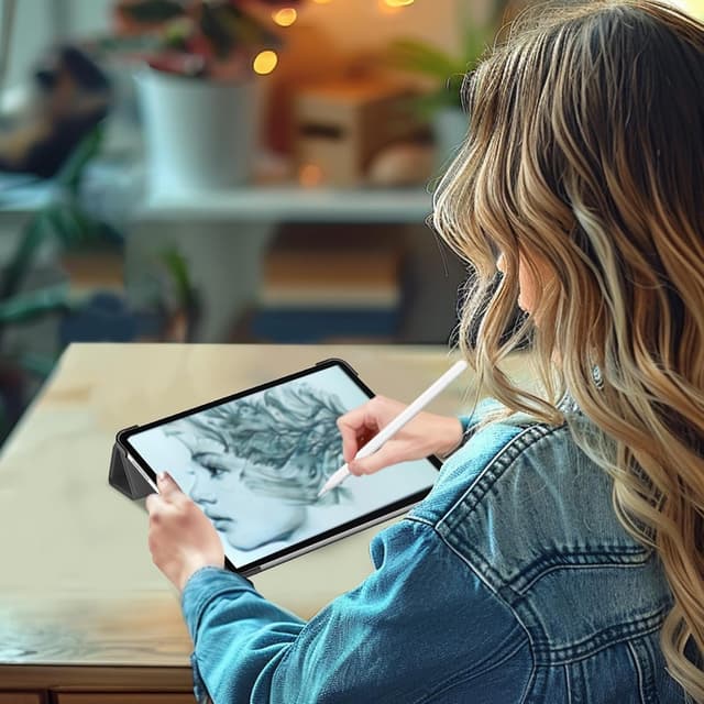 Detalle de ProCase Hülle für 11" iPad Pro (M5 2025 / M4 2024) – dünnes Smart Case Cover in Schwarz