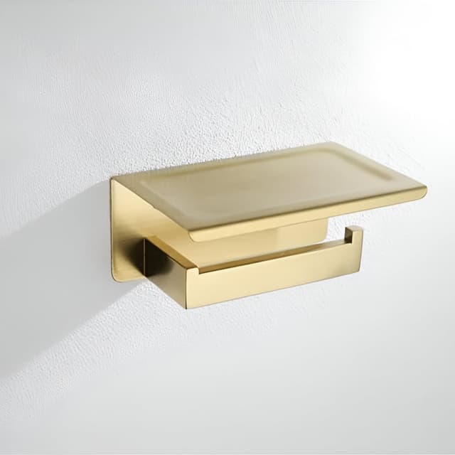 Detalle 1 de nikcorp Porte-Papier mural doré en inox