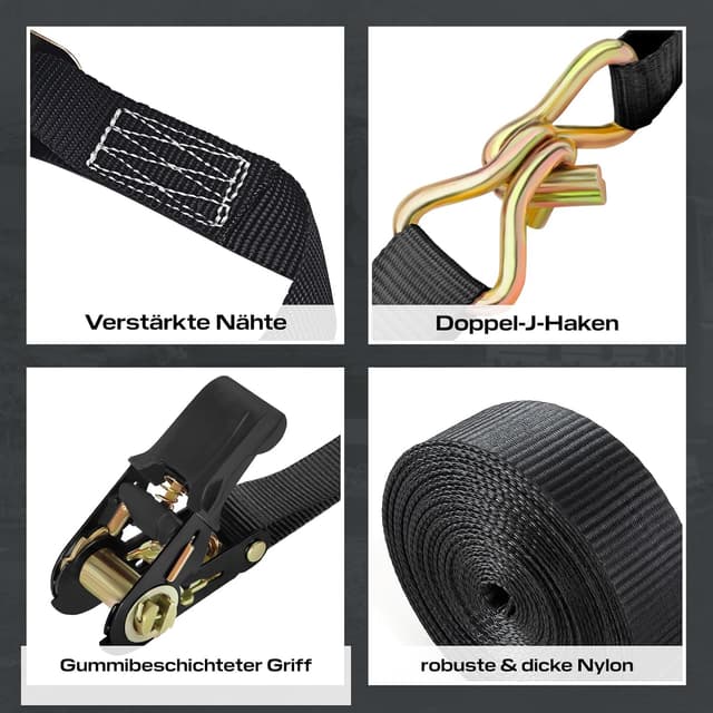 Thumbnail 5 de IAZZCO Spanngurte 6 m fĂŒr Ladungssicherung đ