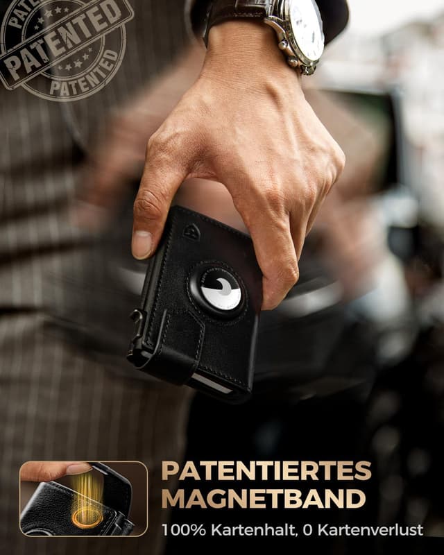 Detalle de LORZOR AirTag Wallet mit RFID Schutz