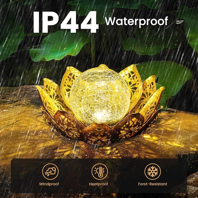 Detalle de GIGALUMI solar lotus lights, IP44