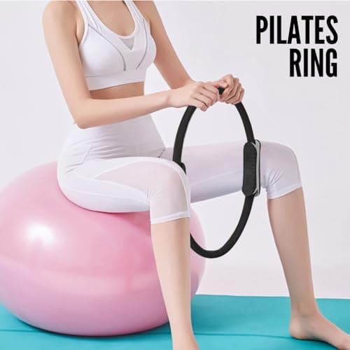 Detalle 2 de MAGIC SELECT Aro de Pilates con doble asa (anillo de yoga) para piernas, brazos y abdomen