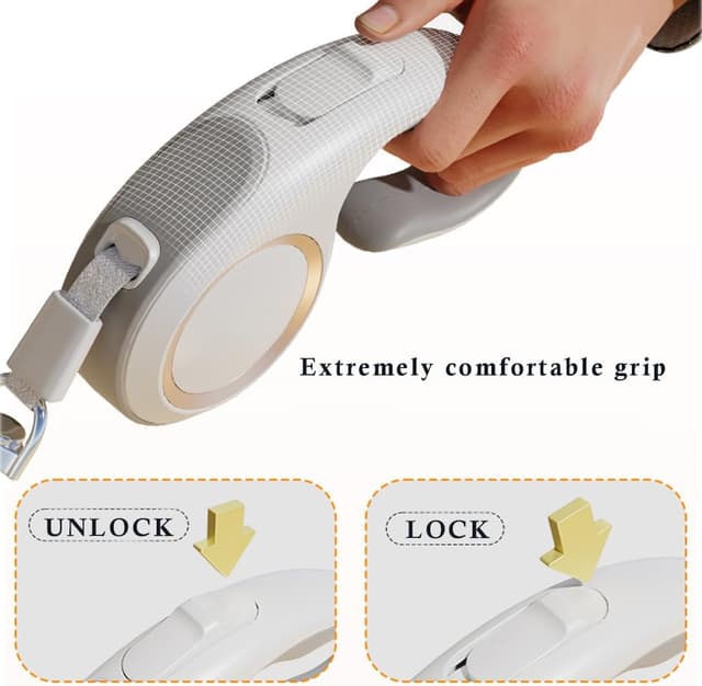 Detalle 2 de Marchul einziehbare Hundeleine 5 m – bis 30 kg, 360° ohne Verheddern, Einhand-Bremse