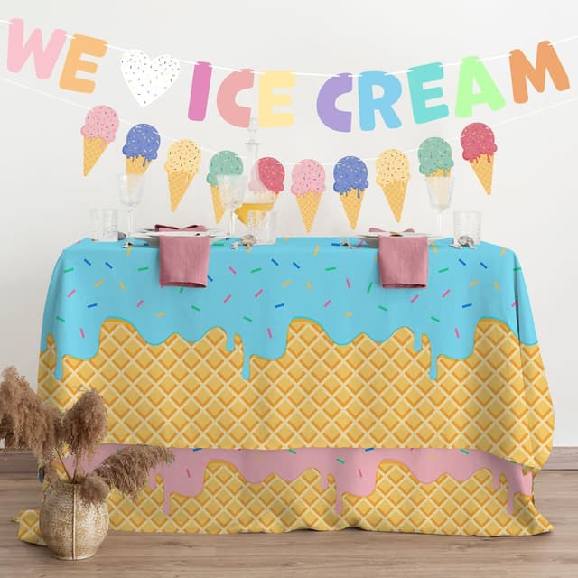 Detalle 1 de Gatherfun Ice Cream Tablecloths 54 x 108 🎉