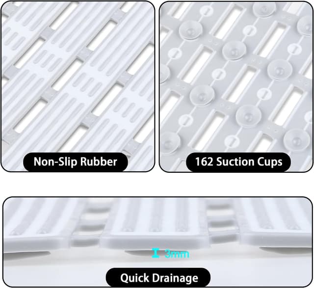 Detalle de Non slip shower mat 68 x 40 cm