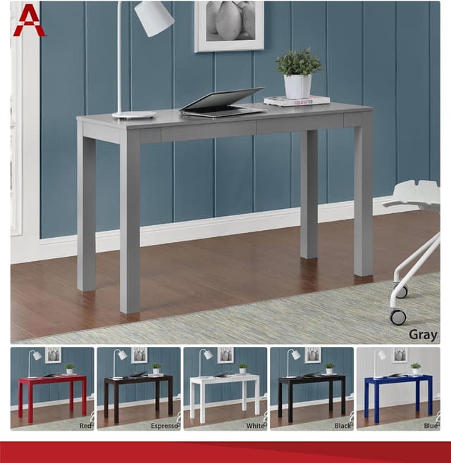 Thumbnail 6 de Ameriwood Home Large Parsons scrivania con 2 cassetti, bianco
