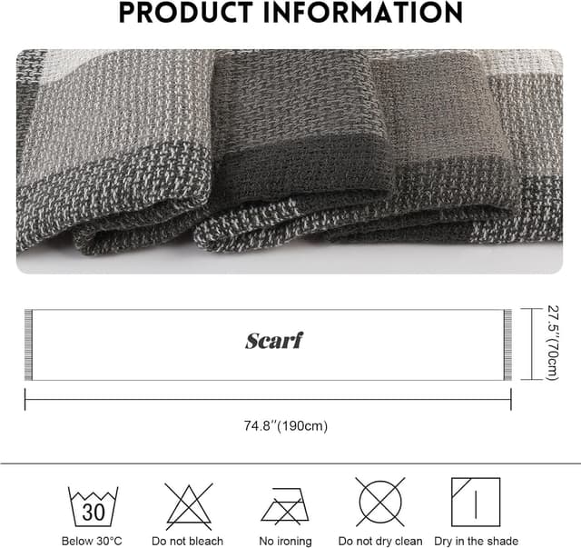 Thumbnail 5 de Bezioner Sciarpa XXL Foulard Tartan