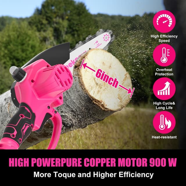 Thumbnail 2 de Mini Cordless Chainsaw 6 Inch, 2x2.0Ah Batteries