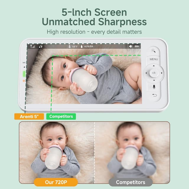 Detalle 2 de ARENTI Dual Baby Monitor 5" Display